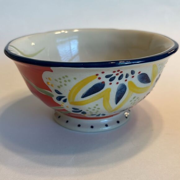 Over and Back Set Of 3 Primavera Hand Painted Soup Cereal Bowls - Picture 2 of 12